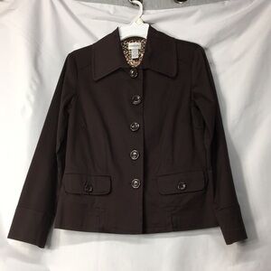Chicos Women’s Brown Blazer Size 0 Like-NEW Condition